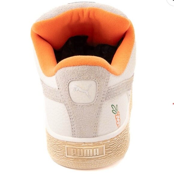 PUMA Mens Sz 13 Anwar Carrots Suede XL Scavenger Hunt White Orange Green DISPLAY - Picture 5 of 13